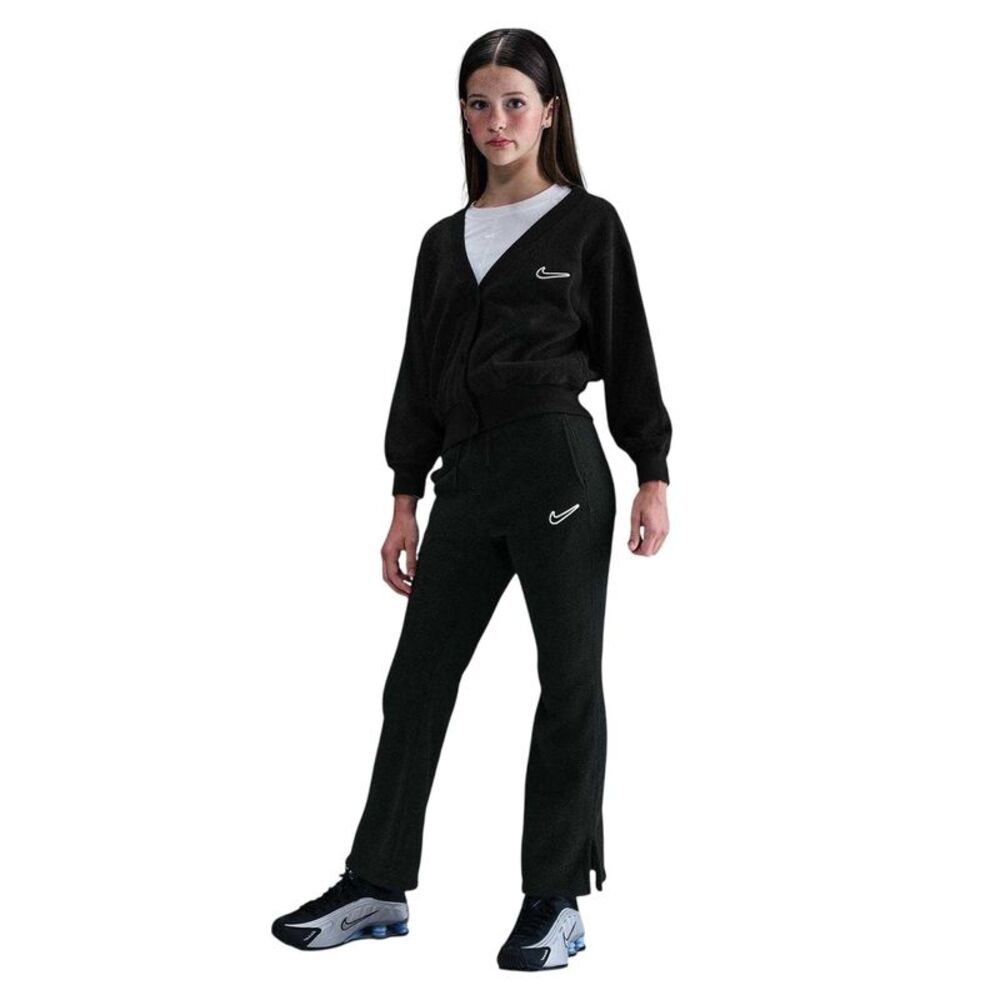 Nike Girls Fleece Flared Sweatpants / Black/White